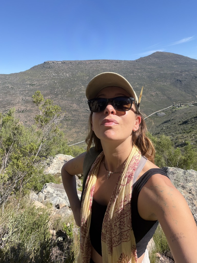 Mikaela on a walking trail above the valley at Leopard Valley